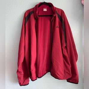 Mid 2000s adidas burgundy windbreaker